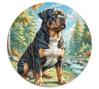 Rottweiler 1000 Piece Round Puzzles for Kids And Adults Educational Games Colorful for Animal And Home Decor Creative for Teenagers And Adults 1000pcs (67.5x67.5cm)