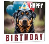 Rottweiler Birthday Card 147 x 147mm