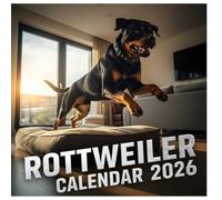 Rottweiler Calendar 2026: Twelve Months of Bold Expression and Unmatched Presence, 8.5 x 8.5" Strength & Spirit Edition