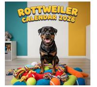 Rottweiler Calendar 2026: Twelve Months of Confident Energy and Majestic Character, 8.5 x 8.5" Noble Companion Edition