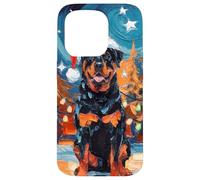 Rottweiler Christmas Art Aesthetic Dog Case for iPhone 15 Pro