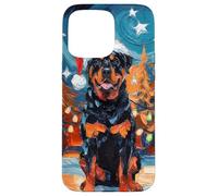 Rottweiler Christmas Art Aesthetic Dog Case for iPhone 15 Pro Max