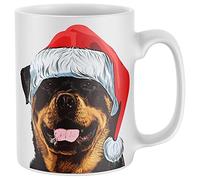 Rottweiler Christmas Mug Pet Owner Secret Santa Gift Rottie Puppy Dog Winter Morning Tea and Coffee Cup