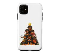 Rottweiler Christmas Tree Festive Puppy Holiday Gathering Case for iPhone 11