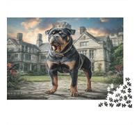 Rottweiler Country Manor 1000 Piece Jigsaw Puzzle Jigsaw Puzzle for Adults Relaxation 70x50cm/1000pcs