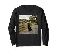 Rottweiler Country Path Farm Gate Guard Scene Long Sleeve T-Shirt