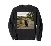 Rottweiler Country Path Farm Gate Guard Scene Sweatshirt