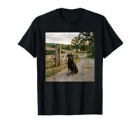 Rottweiler Country Path Farm Gate Guard Scene T-Shirt