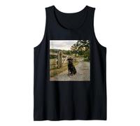 Rottweiler Country Path Farm Gate Guard Scene Tank Top