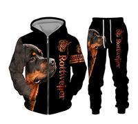 Rottweiler Dog 3D Printed Hoodie Suit Male Autumn Casual Sweashirts Sweatpants Men Fashion Tracksuit Set