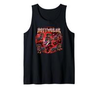 Rottweiler Dog 80s Rock Music Rock Star Illustration Tank Top