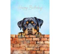 Rottweiler Dog Art Birthday Card