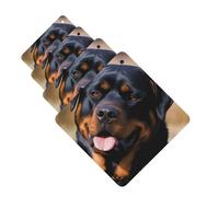 Rottweiler dog Car Air Fresheners Cards Set of 4 Pieces Personalized Car Fresheners Gifts for Men Women Auto Aromatherapy Tablets Hanging Scented Cards for Wardrobe Bathroom
