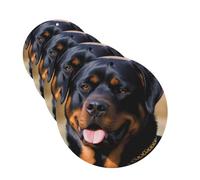 Rottweiler dog Car Air Fresheners Cards Set of 4 Pieces Personalized Car Fresheners Gifts for Men Women Auto Aromatherapy Tablets Hanging Scented Cards for Wardrobe Bathroom