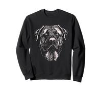 Rottweiler Dog Drawing Sketch Stencil-Style Artwork Rotty Sweatshirt