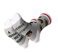 Rottweiler Dog Gifts A House Is Not A Home Without A Rottweiler Socks for Women Men Rottweiler Gifts Rottie Socks Rottweiler Lover Owner Gifts, grey, 4-15