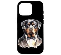 Rottweiler Dog in Tuxedo Case for iPhone 16 Pro