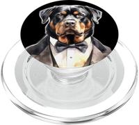 Rottweiler Dog in Tuxedo PopSockets PopGrip for MagSafe