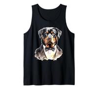 Rottweiler Dog in Tuxedo Tank Top