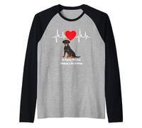 Rottweiler Dog Lover Heartbeat Furry Friend Rottie Raglan Baseball Tee