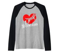 Rottweiler Dog Mom Dad Puppy Pet Owner Love Raglan Baseball Tee