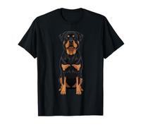 Rottweiler Dog Portrait Art Illustration Dog Lover T-Shirt