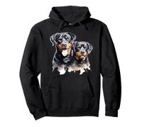 Rottweiler Dog Portraits Pullover Hoodie