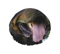 Rottweiler Dog,Shower Cap Nightcap Double Layer Waterproof Elastic Bath Cap Reusable Hair Cap