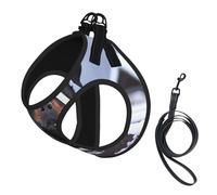 Rottweiler Dog Snow Collar Eyes,Pet Harness,Adjustable Reflective Dog Harness,Pet Leash Vest,L