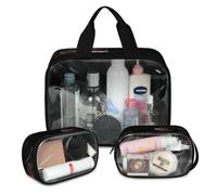 Rottweiler Dog Travel Makeup Bag for Women Men, Funny Dog Translucent Cosmetic Bags 3 Pcs Large Shower Wash Pouch Toiletry Cosmetic Toiletries Organizer