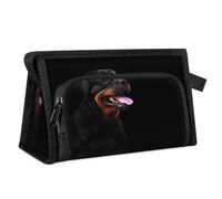 Rottweiler Dog Travel Makeup Bag for Women Men Kids Girls Boys Funny Dog Multipurpose Wash Pouch Bag Toiletry Cosmetic Toiletries Shower Bag Organizer