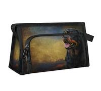 Rottweiler Dog Travel Toiletry Bag for Women Men Girls Boys Dogs Multifunctional Makeup Pouch Bag Wash Toiletries Cosmetic Organizer Shower Bag