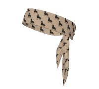 Rottweiler Dog With Foot Prints And Bones, Head Tie, Sports Headband Tie Back, Multi Sweatband for Men Women