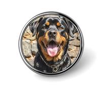 Rottweiler Dogs Tongue Head Button Pin,Design Your Own Personalized Pin Back Button Badges Exquisite Round Badge Travel Brooch Metal Decorative Pins for Hat Clothes Backpack