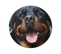 Rottweiler Dogs Tongue Head Button Pins 1 Pc, 2.4 Inch Round Button Badges Metal Personalized Picture Photo Pin Buttons Kit For Craft Supplies Christmas Diy Party Projects