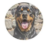 Rottweiler Dogs Tongue Head Glass Fridge Magnet Cute Strong Refrigerator Magnet Sticker Beautiful Glass Fridge Magnets Decoration for Whiteboard Kitchen Office Home and Cabinet