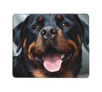 Rottweiler Dogs Tongue Head Mouse Pad Waterproof Gaming Mousepad for Office Computer Mousepads for Desk Pad with Non-Slip Rubber Base Washable Cloth Mouse Mat 8.3 x 10.3 in