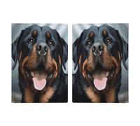 Rottweiler Dogs Tongue Head Passport Holder for Travel Essentials Leather Passport Cover Waterproof Passport Wallet Cover Case Cute Passport Book Holder Passport Protector for Women Men