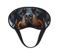 Rottweiler Dogs Tongue Head Sleep Mask for Side Sleeper Eye Mask for Sleeping Light Blocking Soft Breathable Sleep Eye Mask for Women Men Adjustable Elastic Strap Travel Nap Blackout Eye Shade Cover