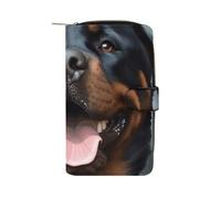 Rottweiler Dogs Tongue Head Wallet Multifunctional Wallets for Men Compact Wallet Purse Passport Bag