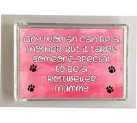 Rottweiler Fridge Magnet Gift - Any Woman Can Be A Mother Special Mummy - Funny Cute Dog Pet Lover Xmas Birthday Present