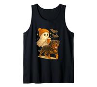 Rottweiler Halloween Ghost Walking Rottweiler Dog Tank Top