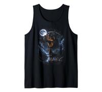 Rottweiler Halloween Night Sky Moonlight Spooky Dog Mom Dad Tank Top