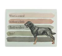 Rottweiler Large Rectangular Glass Worktop Protector - Dogs Themed Gifts - Smooth Board Kitchen Chopping/Cutting Board Worktop Saver with Non-Slip Feet 39cm x 28.5cm (15" x 11")