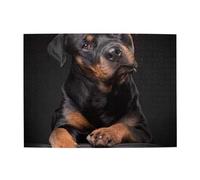 Rottweiler Loving Confident And Loyal,500 Pieces Puzzles for Adults-Wooden Jigsaw Puzzle for Adults Elderly