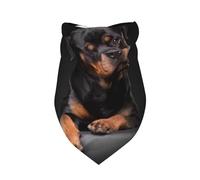 Rottweiler Loving Confident And Loyal,Bib Scarf Triangle Hood Adjustable Pet Scarf Washable Hood Suitable for Small, Medium and Large Dogs and Cats
