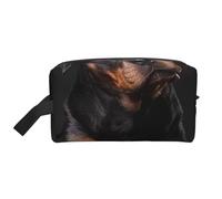 Rottweiler Loving Confident and LoyalMakeup Trave Bag for Women,Cosmetic Large Capacity Organizer