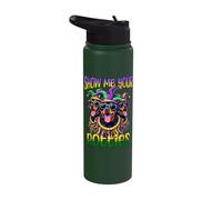 Rottweiler Mardi Gras Show Me Your Rotties Mardi Gras Stainless Steel Insulated Water Bottle