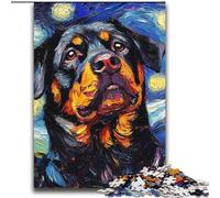 Rottweiler Night Sky 2000 Pieces Jigsaw Puzzle For Adults Teens, Suitable for Ages 14 And Up Wall Decoration Christmas Birthday Gift (70x100cm)