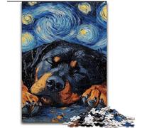 Rottweiler Night Sky Puzzles for Adults 1000 Pieces, Educational Games Home Decoration Birthday Present, Gifts, Wall Art (26x38cm)